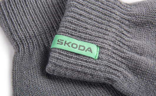 Перчатки мужские серые SKODA (000084340G8XP) 2